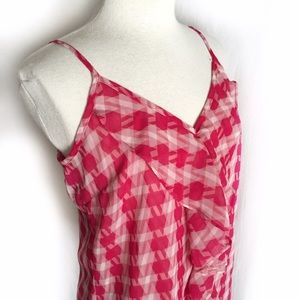 CAbi Pink Houndstooth ‘Amour’ Cami